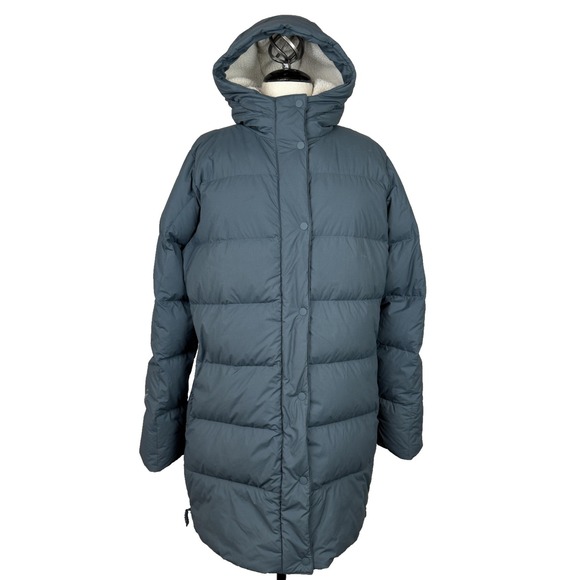 Rei Co-Op Jackets & Blazers - Rei Down Quilted Hooded Puffer Coat Womens XL Blue Mid Length Winter Jacket READ